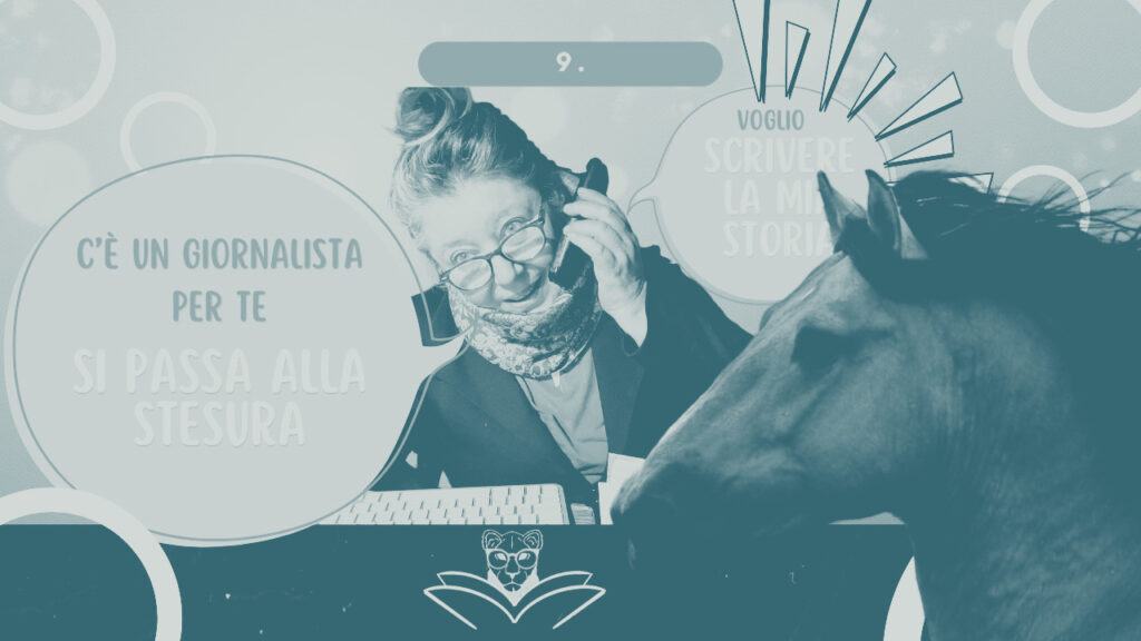 Donna al telefono che dice “C’è un giornalista per te, si passa alla stesura” – Tutorial Scrivere la mia storia