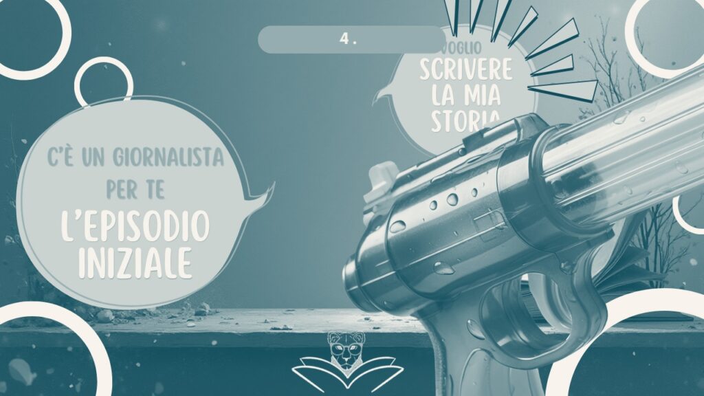 Pistola con gocce d’acqua e fumetti – tutorial su come scegliere da dove cominciare a scrivere la mia storia